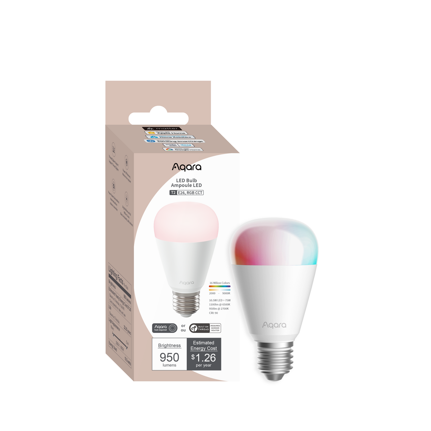 Bóng đèn thông minh Aqara T2 Bulb - E27 -  RGB